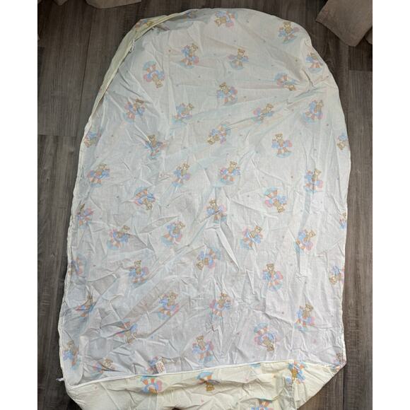 Dundee Crib Sheet Flannel Cotton Teddy Rocking Horse 1987 - Picture 3 of 5